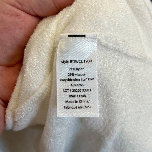 Barefoot Dreams CozyChic Ultra Lite Pointelle Cardigan Small/medium Sea Salt - Picture 4 of 6